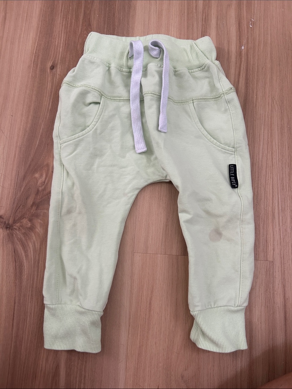 Little Bipsy Green Drawstring Jogger Pants